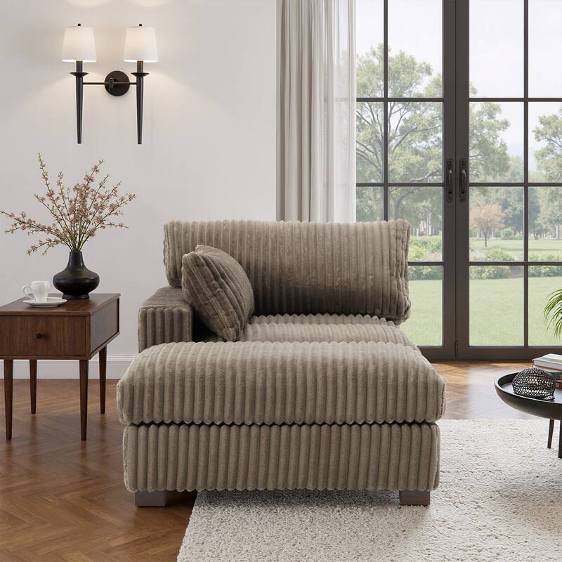 Plush Cloud Couch Modular Sectional Sofa with Ottoman