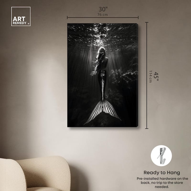 Mermaid Night Canvas by Art Remedy, Gallery Wrapped
