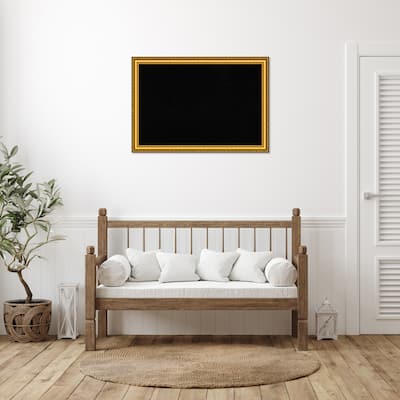 Colonial Embossed Gold Wood Framed Black Corkboard Bulletin Board