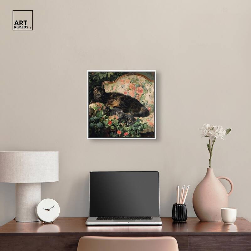 Lounging Cats II Canvas by Art Remedy