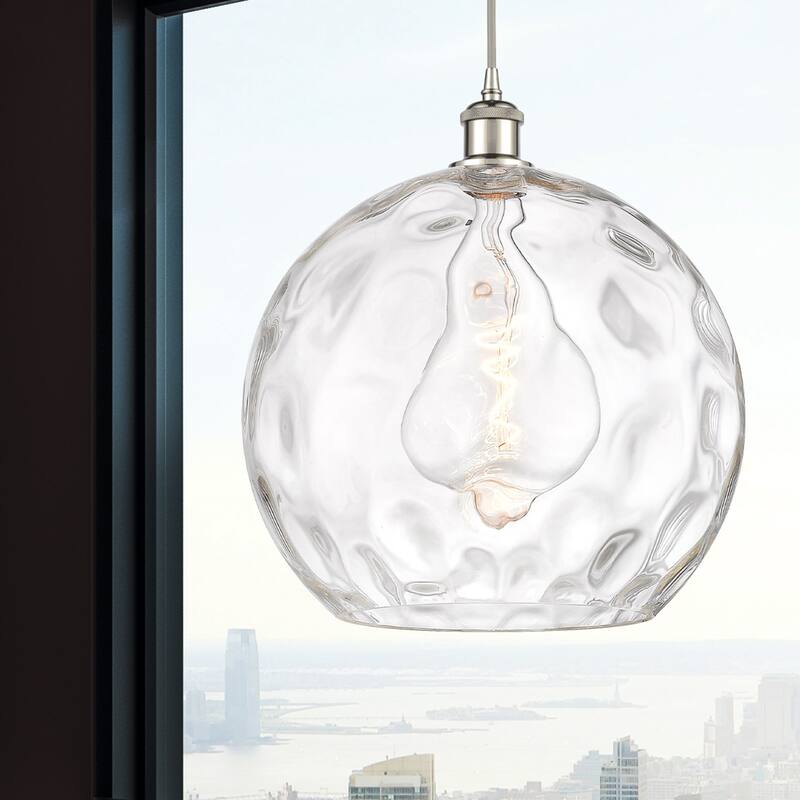 Innovations Lighting Ballston Athens Water Glass 1 Light 14" Cord Hung Pendant