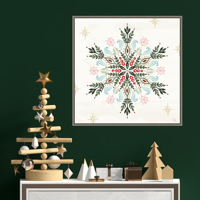 Winter Moment XI by Dina June Canvas Art Framed - 22 x 22 in