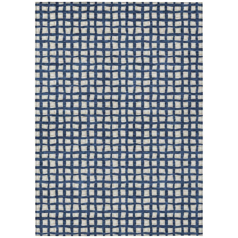 HomeRoots Geometric Transitional Rectangle Outdoor Rug - 10' X 14'
