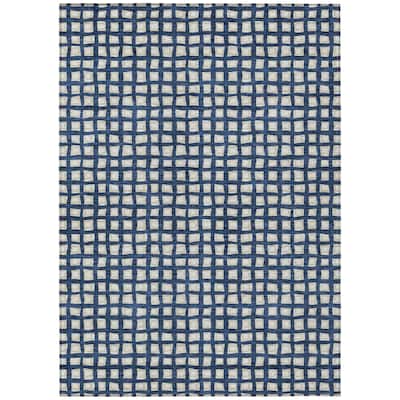 HomeRoots Geometric Transitional Rectangle Outdoor Rug
