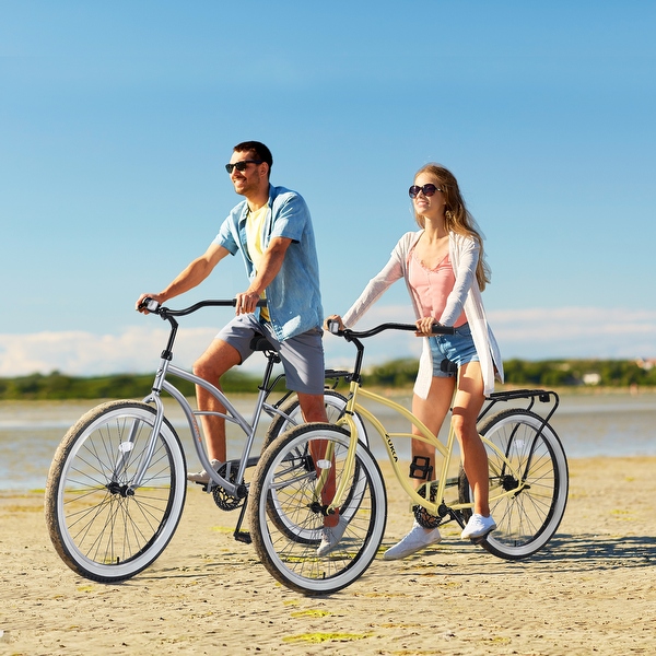 Beach Cruiser Yellow Bike Single Speed Bicycles Men's Bikes