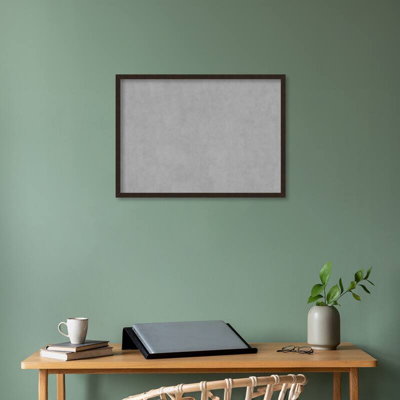 Amanti Art Carlisle Espresso Narrow Framed Magnetic Board