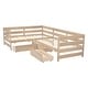 preview thumbnail 13 of 14, Twin Size L-shaped Platform Bed with Three Storage Drawers