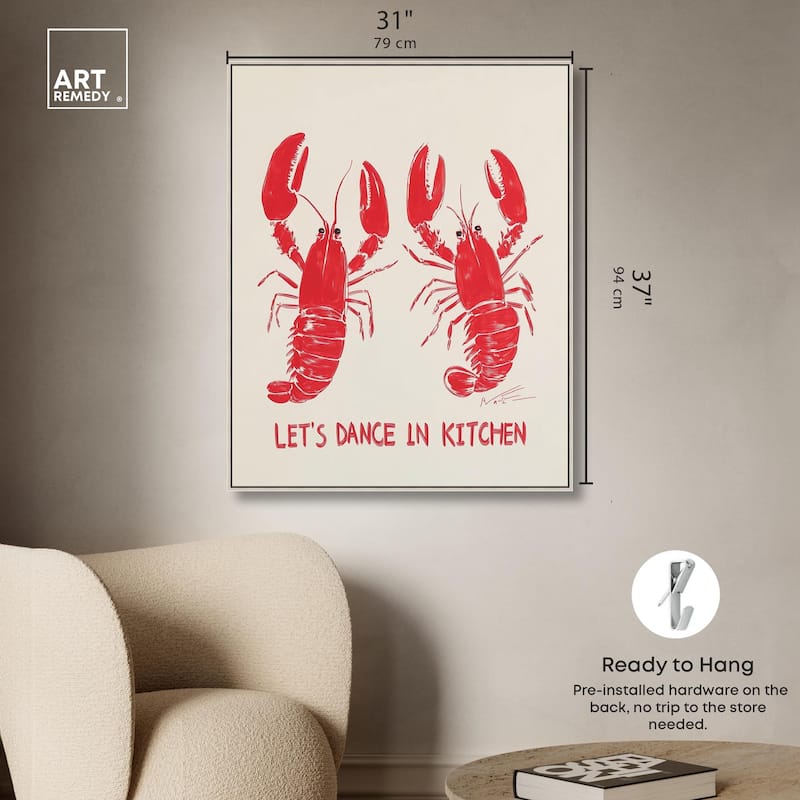 Let's Dance In Kitchen Canvas by Art Remedy
