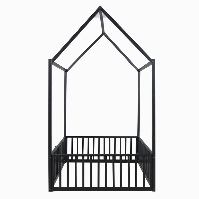 Twin Size Metal House Bed