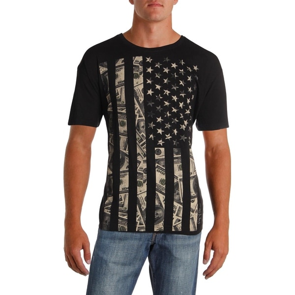 Shop Ring Of Fire Mens Vertical Money Flag Graphic T-Shirt ...