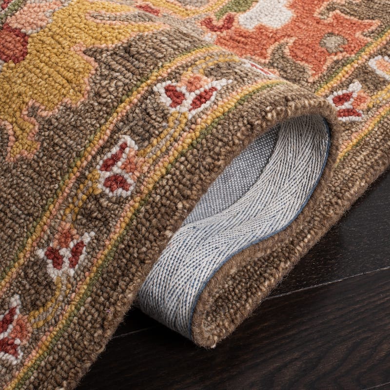 SAFAVIEH Handmade Heritage Chrysanthemum Traditional Wool Rug