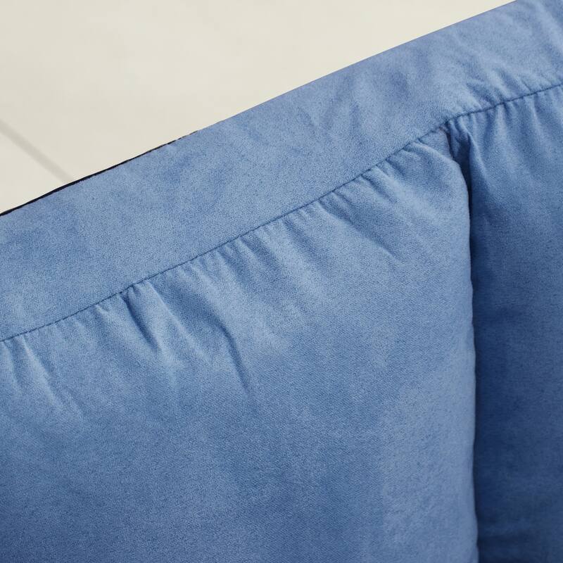 Modern 40.3" Folding Upholstered Loveseat Chaise Lounges Chair with 2 Pillows and Adjustable Backrest