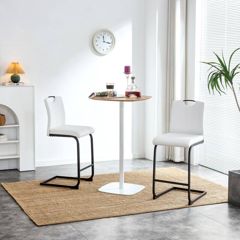 Set of 2,PU Barstool Dining Counter Height Chair