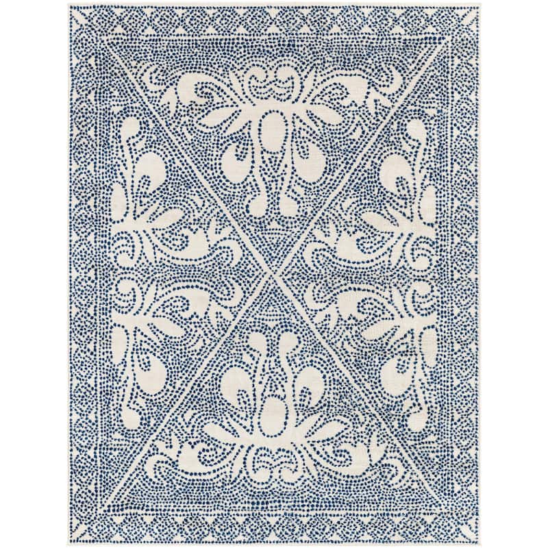 Livabliss Adela Mosaic Floral Area Rug