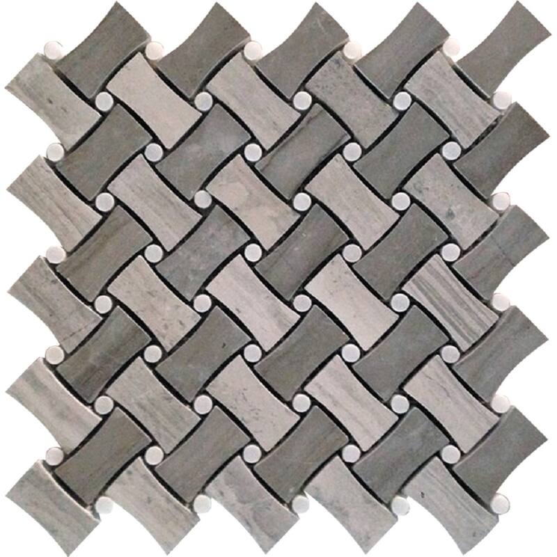 Apollo tile 11 x 11 Desert Hills, Wooden and Athens Grey, Eastern White Marble Tile (4.2 sq ft/case) - 5 Pack