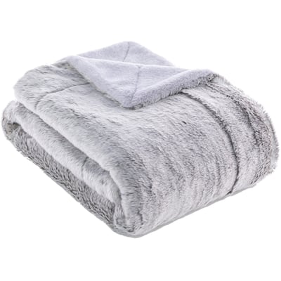 Husband Pillow - Exquisite Cozy Faux Fur - Double Sided Weighted Throw Blanket - 2-tone, 50"X 60"