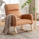 preview thumbnail 14 of 171, HOMYKA 28" Wide Rocking Chair for Nursery with Solid Wood Leg Orange-PU