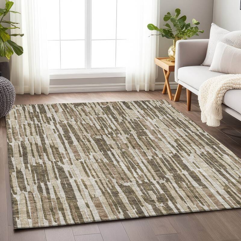 Premium Washable Super Soft Modern Ombre Mayfield Rug - Mocha - 5' x 7' 6" - Rectangle