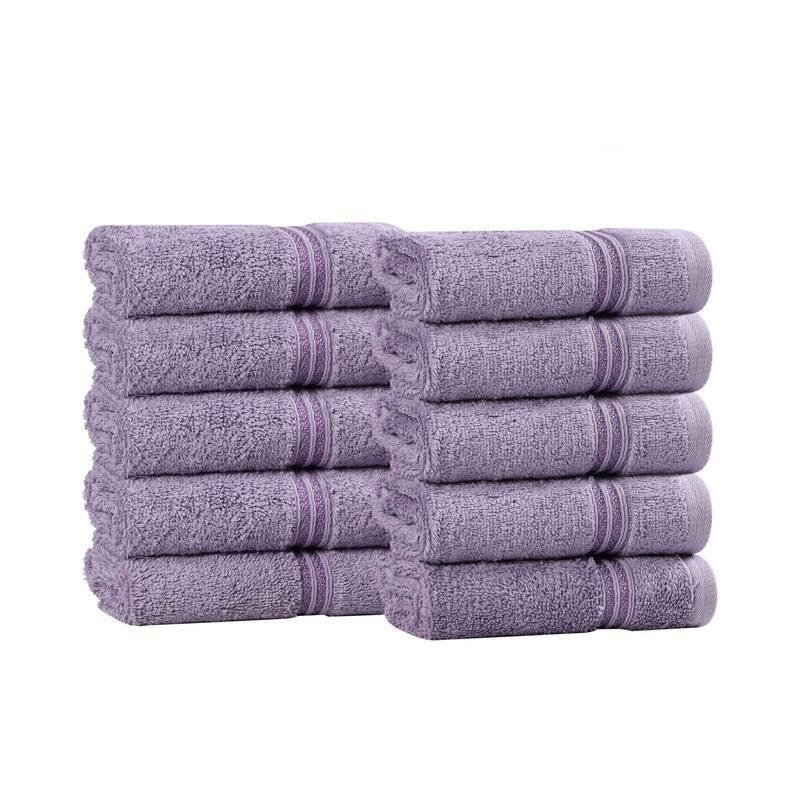 Superior Heritage Egyptian Cotton Absorbent Face Towel Set of 10