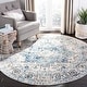 preview thumbnail 46 of 74, SAFAVIEH Madison Snowflake Medallion Rustic Farmhouse Distressed Rug 3' Round - Turquoise/Ivory