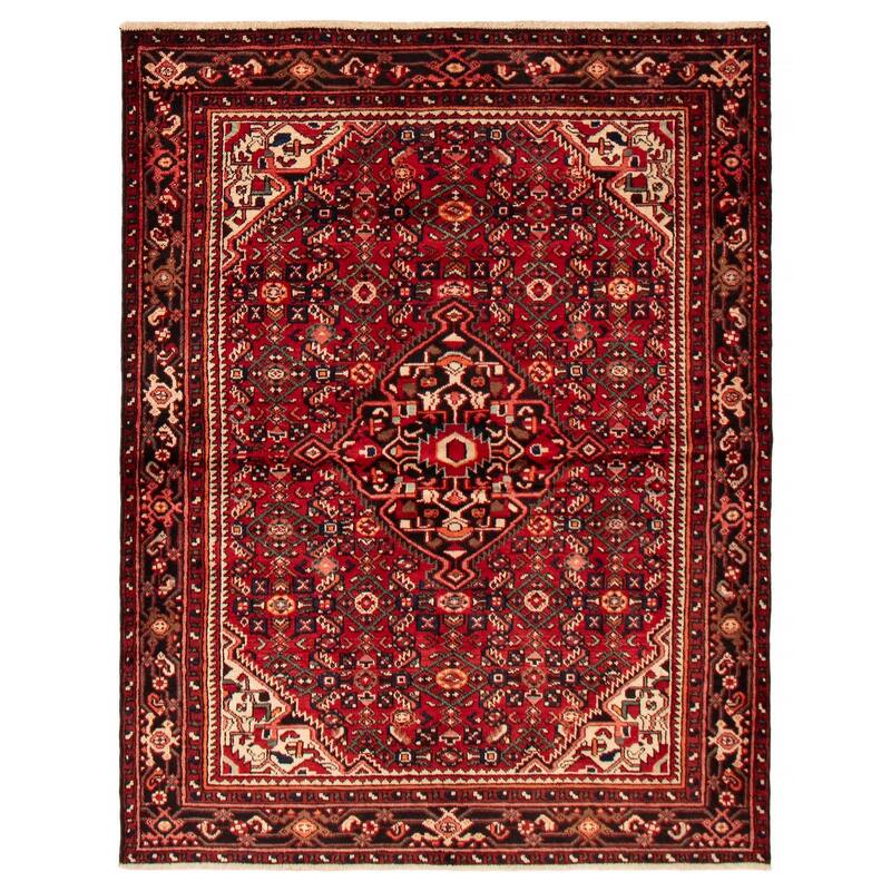 ECARPETGALLERY Hand-knotted Anatolian Vintage Red Wool Rug - 5'0 x 6'6 - Red - 5'0 x 6'6