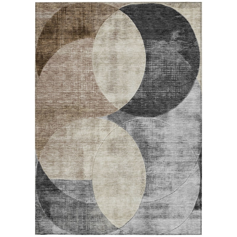 HomeRoots Geometric Transitional Rectangle Outdoor Rug