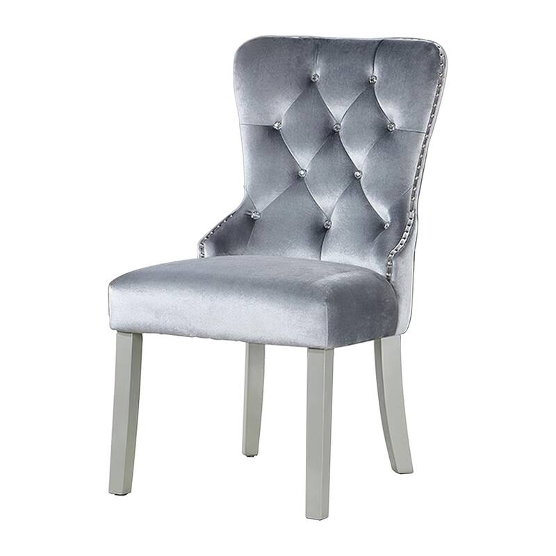Ada 7pc Dining Table and Chair Set, 72-90 Inch Extendable Top, Gray