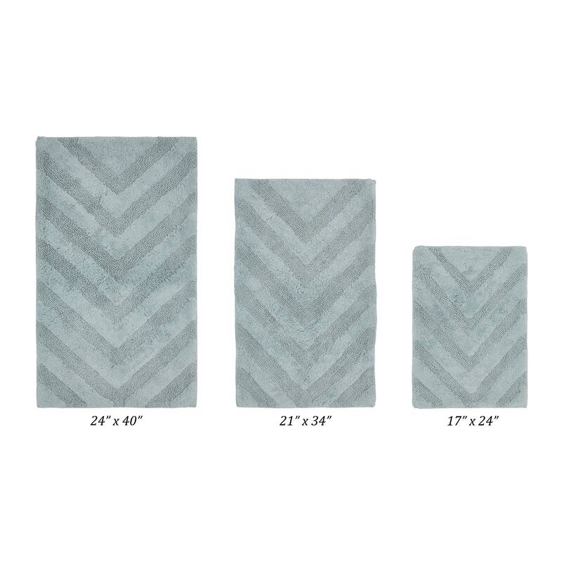 Better Trends Bathroom Rug Set 100% Cotton Tufted Water Absorbent Bath Rug for Shower, Sink Mats Machine Wash Hugo Collection
