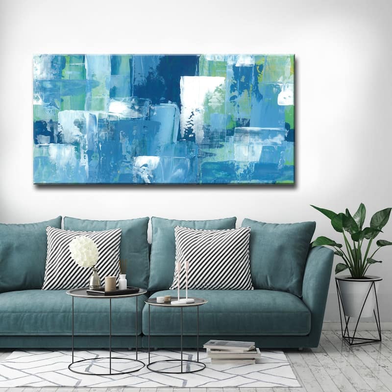 'Modern Aqua Retreat' Canvas Art Print