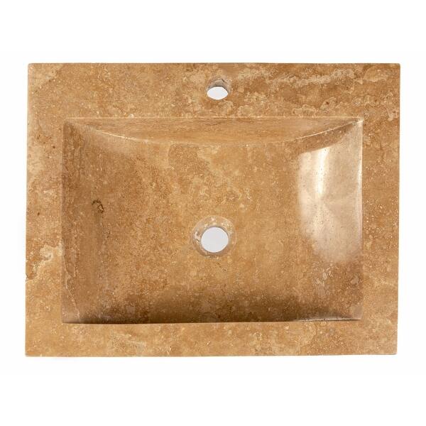 Shop Eden Bath Shallow Wave Vessel Sink With Faucet Ext Beige
