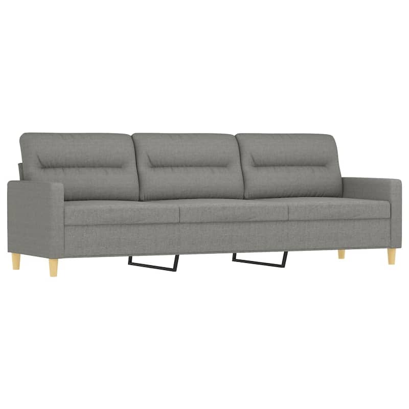 vidaXL Sofa with Footstool Dark/Light Gray multi size Fabric