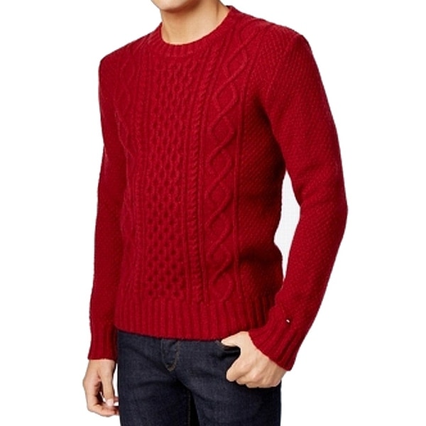 tommy hilfiger cable knit sweater mens