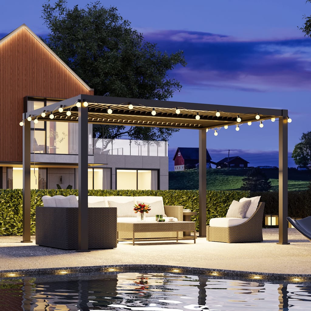 Aluminum Outdoor Pergola with Independent Louvered