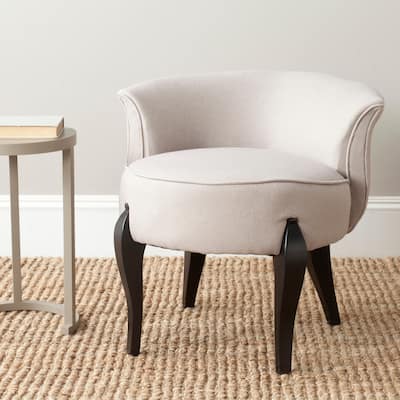 SAFAVIEH Mora Taupe Petite Vanity Chair - 23.4" x 24.8" x 22.4"