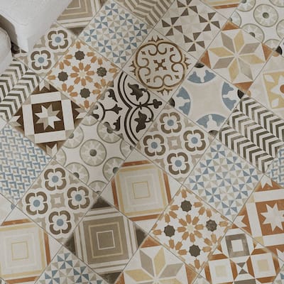 Seville 8 in. x 8 in. Sepia Matte Porcelain Wall and Floor Tile