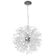 8-Light Dandelion Crystal Chandelier Firework Pendant Ceiling Light - 15.7" Dia - Silver