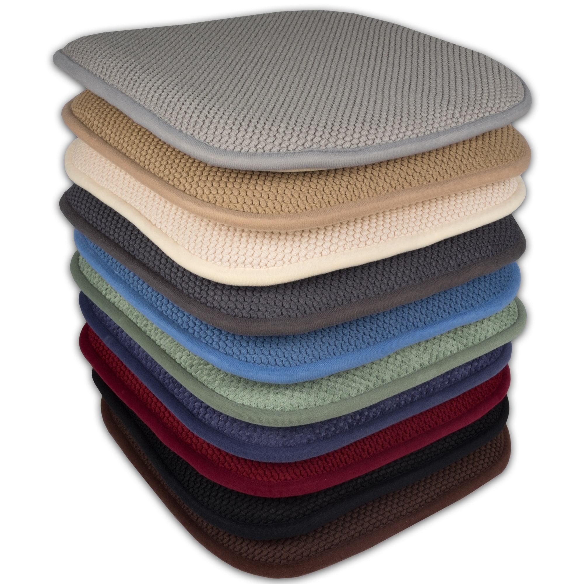 Sweet Home Collection Honeycomb Memory Foam No Slip Back Chair Pad Cushion 16" x 16"