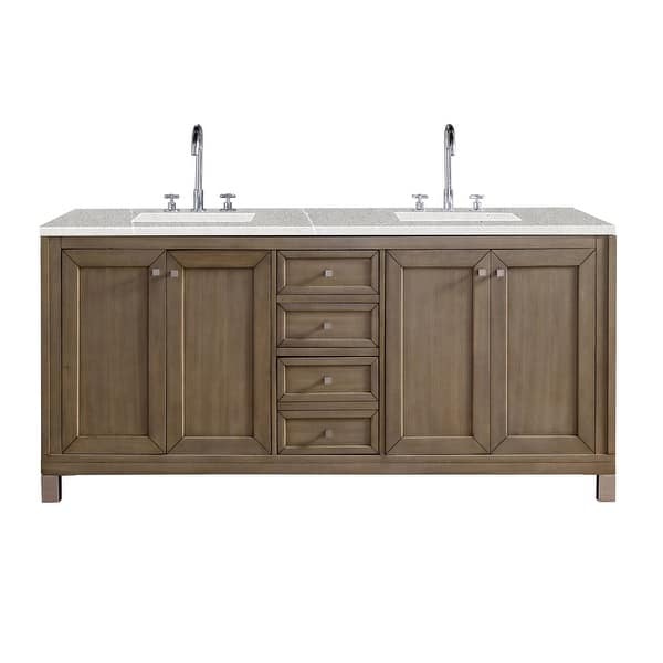 slide 2 of 36, James Martin Vanities Chicago 72" Double Vanity, Whitewashed Walnut