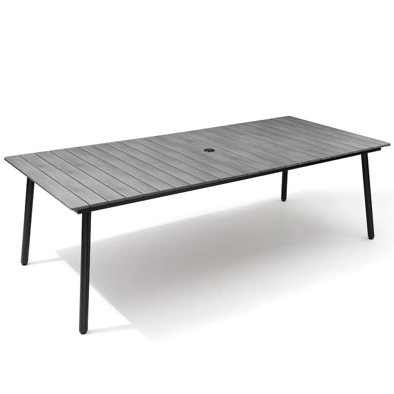 VredHom Outdoor Patio Aluminum Dining Table - Grey - 94.5 inches