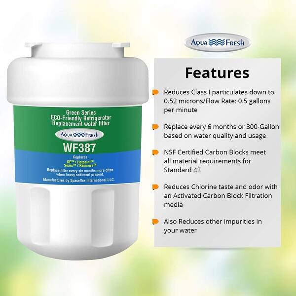 Replacement Water Filter For Ge Gss25gshss Refrigerator Water Filter By Aqua Fresh 2 Pack Green Overstock 22981983