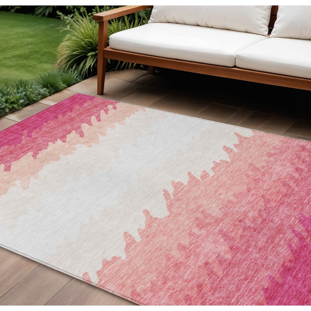 HomeRoots Striped Transitional Rectangle Outdoor Rug