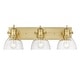 preview thumbnail 2 of 0, Yep by Golden Lighting Hines 3-light Vanity in Brushed Champagne Brass