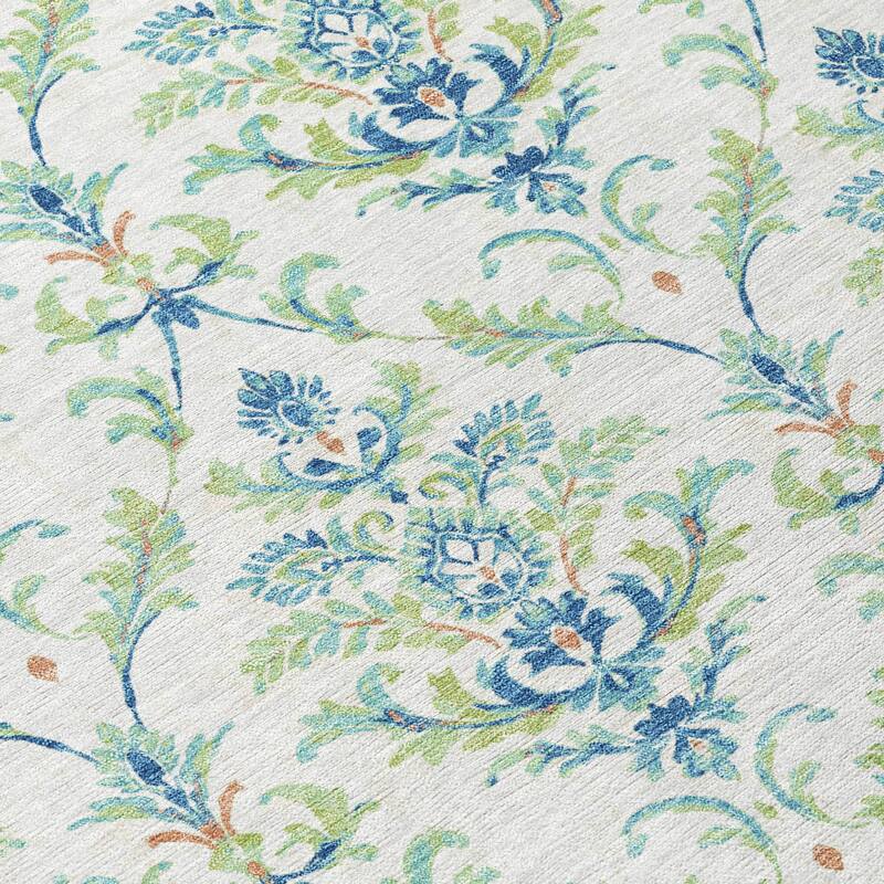 Machine Washable Indoor/ Outdoor Traditional Marrakesh Chantille Rug