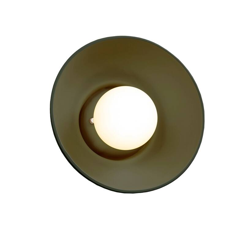 Justice Design Group Ceramic Coupe Wall Sconce - Pewter Green/Carbon Matte Black