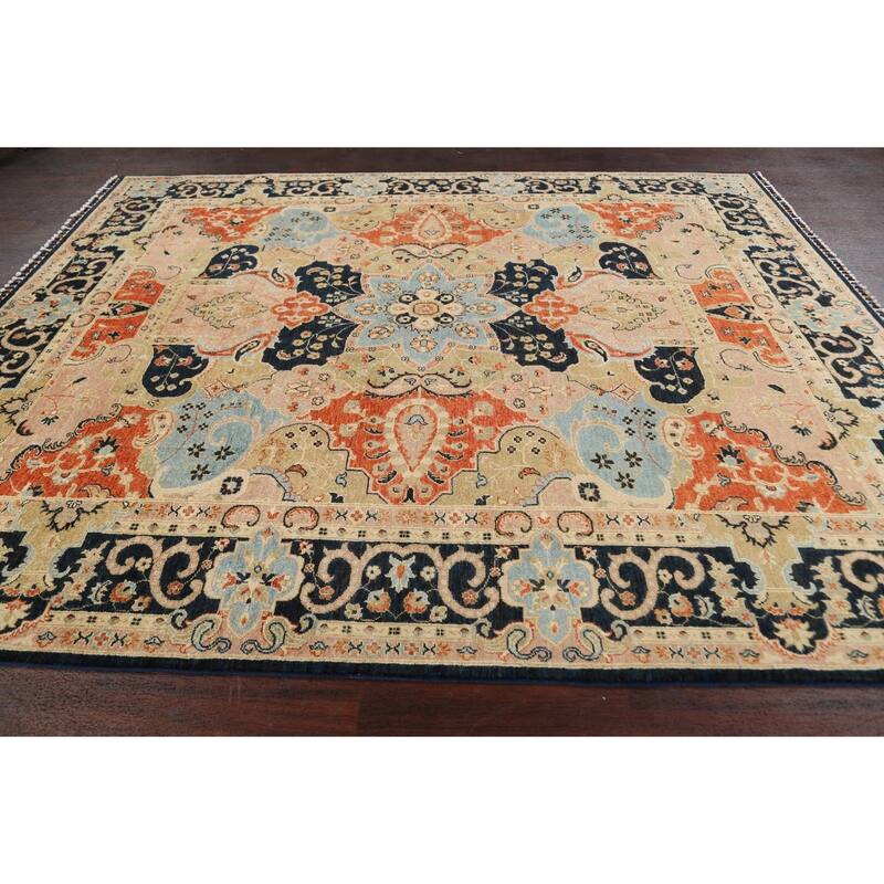 Eye-catching Floral Khotan Oriental Area Rug Wool Hand-knotted Carpet - 8'0" x 9'8"