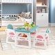 preview thumbnail 13 of 25, Kids Table and Chair Set with Building Blocks - 31" x 19" x 19" (L x W x H)