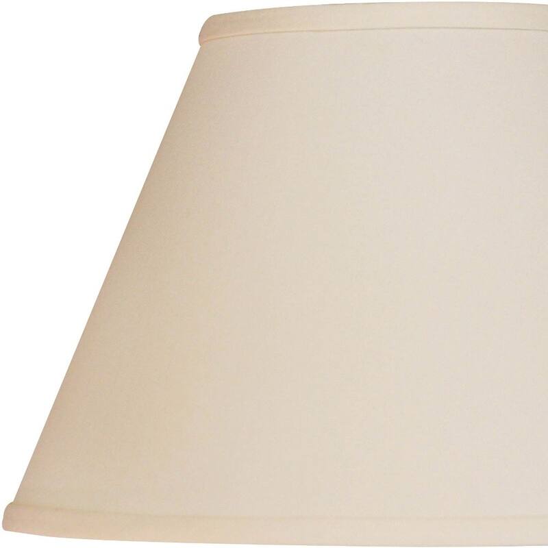 12" Ivory Premium Empire Slanted No Slub Lampshade - 12" L x 12" W x 8" H