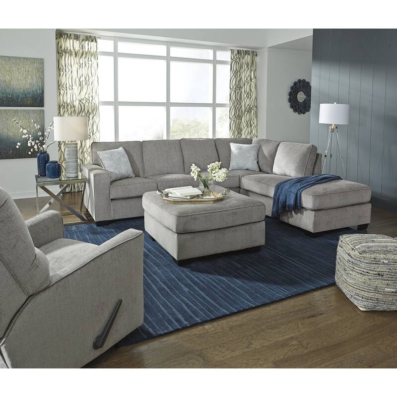 Signature Design by Ashley Altari Gray 2-Piece Sectional with Chaise - 110"W x 90"D x 37"H
