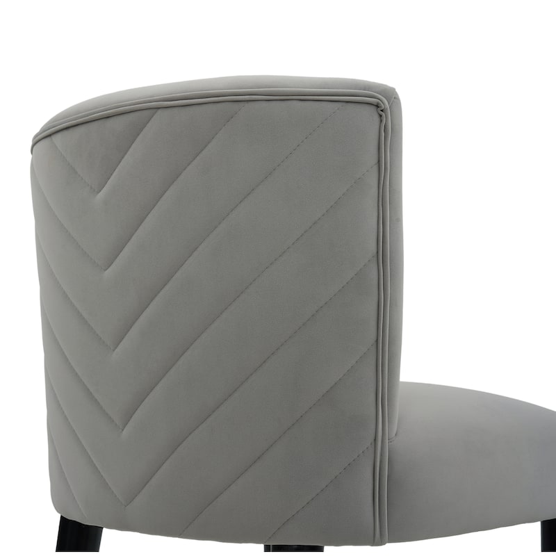 Upholstered Fabric Bar Stools Set of 2, Counter Height Bar Stools, Wood Dining Chairs with Tufted Backrest & Footrest