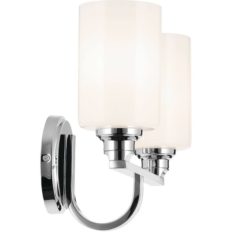 Kichler 55225 Gioe 2 Light 14" Wide Vanity Light with Opal Glass